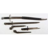 British Bayonets - No.9 Bowie MK1. VGC, no scabbard. P'07 by Wilkinson, Jan 1917, worn, no scabbard.