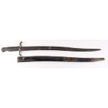 1864 pattern scarce Whitworth Yataghan sword bayonet similar to the 1856 pattern but with a round