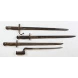 Bayonets - Turkish Model 1890 WW1 Bayonet, no scabbard, worn and rusted overall. Turkish Toughera