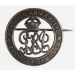 WW1 silver New Zealand wound badge No. N.Z. 15568