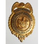 American Police Deputy Sheriff James Smith of Rensselaer County N.Y quality metal badge.