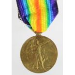 Victory Medal to 2294 Pte E J Kinzett 3-London Regt. Killed In Action 8th Oct 1916 with the 3rd
