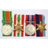 RAF group of four medals to include 1939-1945 Star, Italy Star, Defence and War Medals together with