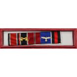 German WW2 medal bar of 5 in fitted box.