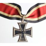 German Knights Cross of the Iron Cross, service wear, three piece made, L/12 stamp to frame