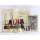 Group of seven medals to include British War and Victory named 881290 DVR. E.A. Samuels RA 1939-1945
