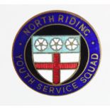 Badge, WW2 period, North Riding, Youth Service Squad brass & enamel badge