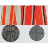 German Prussian group, General Honour Decoration 2nd class in silver, and Medal of Honour of the