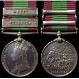 Afghanistan Medal 1881 with bars Charasia/Kabul to (1081 Pte W Burns 67th Foot). Born Strokestown,