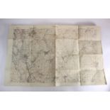 WW1 trench map Bellicourt Trenches corrected 8.2.18 cotton back in good condition.