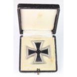 German Nazi Iron Cross 1st Class maker marked '26'. In original fitted case.