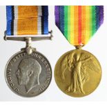 BWM & Victory Medals to 47616 Pte A Moss The Queens Regiment also served Labour Corps