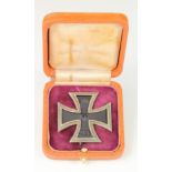 Imperial German WW1 Iron Cross 1st class toned & cased