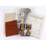 BWM & Victory medals to 306068 CPL. J L Guerdon ,West Riding Regiment comes with service and