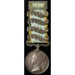 Crimea Medal with bars Alma/Balaklava/Inkermann/Sebastopol, with silver ribbon claw, naming engraved