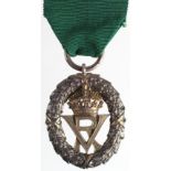 Volunteer Officers Decoration QV (VR), reverse engraved (Major C E Dyson 1892). Silver hallmarked.