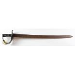 Sword - a Model 1870/1887 Leadcutter Sword. Broad unfullered blade 30.5" steel guard, ribbed iron