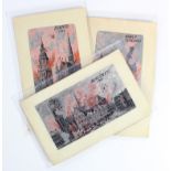 Woven Silks by Deffrene, flames, Furnes, Marlines, & Nancy La Cathedrale   (3)