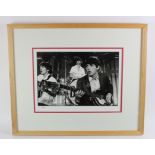 The Beatles, 15 x 10" black & white photograph, depicting McCartney, Harrison and Starr