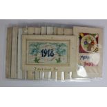 Silks, mixed range of old silk postcards. (13)