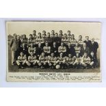 Football RP postcard of Newport County AFC 1938-39, full playing squad + officials. By Burnicle