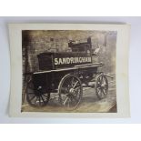 Merryweather & Sons 'Sandringham 1865' super early photo of horse drawn fire wagon (approx 11"x8.