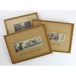 Two Stevengraph woven silk pictures, comprising 'Columbus Leaving Spain' & 'Landing of Columbus',