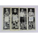 Football Topical Times b&w cards c1937/38, both hand signed in ink, Mannion Matthews Starling