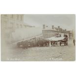 Essex social history, The Airship on trailers in Rayleigh High Street  R/P   (1)