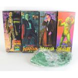 Aurora. Four Aurora plastic scale model kits, comprising The Creature (no. 426); Dracula (no. 424) &