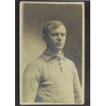 Football postcard RP b&w of Edward (Teddy) Verrill of Middlesborough 1910. He played between 1907-