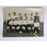 Wartime b&w postcard sized team photo of Bomber Command from George Edward collection, back