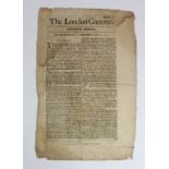 The London Gazette 8th December to 11th December 1690. Printed by Edw Jones in the Savoy.