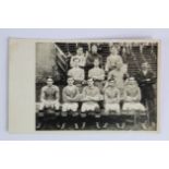 Cardiff City rare RP postcard of Team taken before game played v Southampton in Southern League on