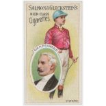 Salmon & Gluckstein - Owners & Jockeys Series, type card, C Ward - Sir M Fitzgerald, VG cat value £