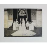 Princess Alexandra (Lady Ogilvy, 1936-). An original black & white wedding photograph, signed by