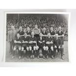 Football wartime b&w (10"x8") photograph of Services team c1944/45 taken before representative game,