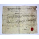 Military Commission Warrant, signed by Rt Hon Hugh Earl Fortescue. Issued to Major George T Mignan