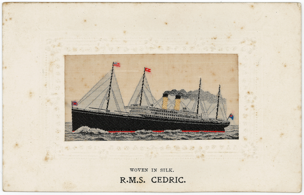 Woven Silk by Grant, RMS Cedric   RARE   (1)