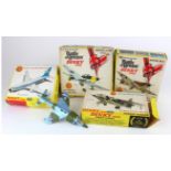 Dinky Toys. A group of four boxed diecast aeroplane comprising Boeing 737 (no. 717), Spitfire Mk