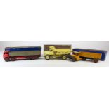 Dinky Toys. A group of three Dinky toys, comprising Foden lorry (red & grey); Bedford lorry (yellow)