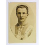 Huddersfield Town RP postcard of W H Smith and signed in ink, this part of the Huddersfield Town