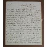 Grenville (Sir Thomas, 1755-1846). An original three-sided manuscript letter, signed by Thomas