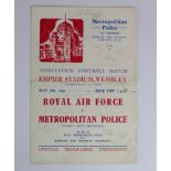 RAF v Metropolitan Police 6th May 1942 at Empire Stadium, Wembley. Played by Football League