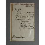 Cruikshank (George, 1792-1878). An original manuscript letter, signed by George Cruikshank, dated