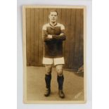 Football postcard RP of Ian Dickson, Middlesborough, c1920's by Simpson. He played between 1923/