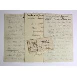 Political, H.H. Asquith (1852-1928), cut piece from 10 Downing Street headed note paper, when