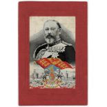 Woven Silk by Grant, King Edward VII (red border) rare   (1)