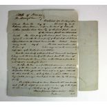 Florida, USA early document, Teachers Contract relating to Esther Hawks 15th Jan 1855