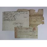 State Lottery Ticket 1781, plus other early documents. (3)